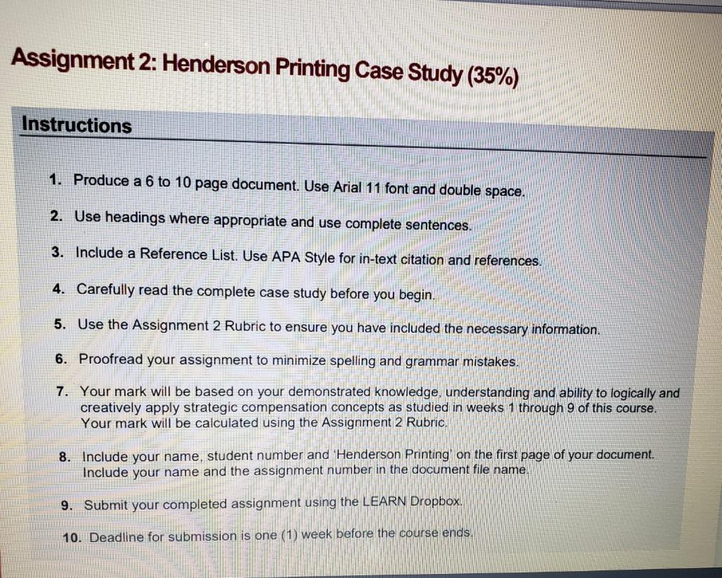 HENDERSON PRINTING Henderson Printing is a small