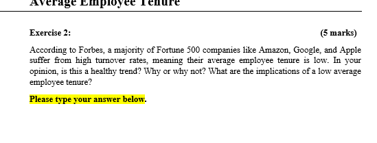 (5 marks) Exercise 1: An Engineering company has