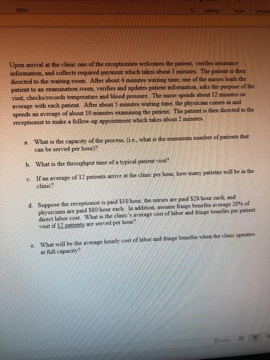 Styles Editing Volt Upon arrival at the clinic