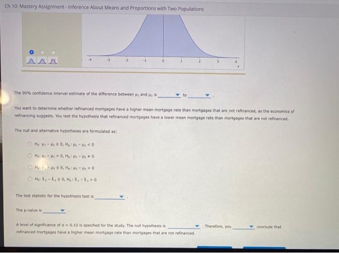 1. Inferences about the difference between two