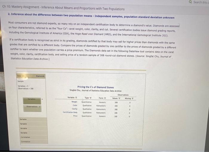 1. Inferences about the difference between two