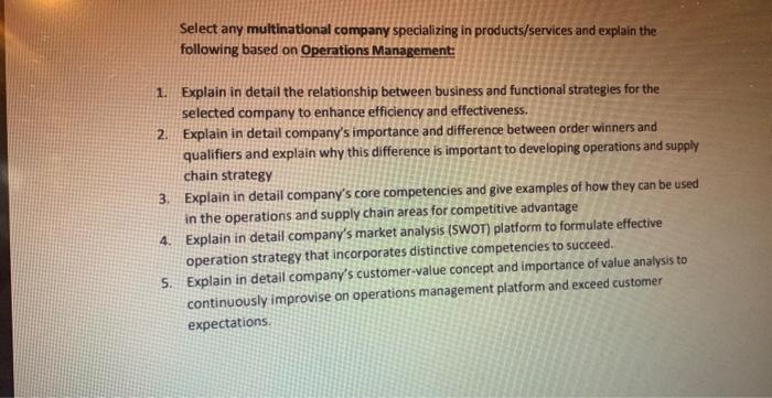 please select amazon as a multinational comapny