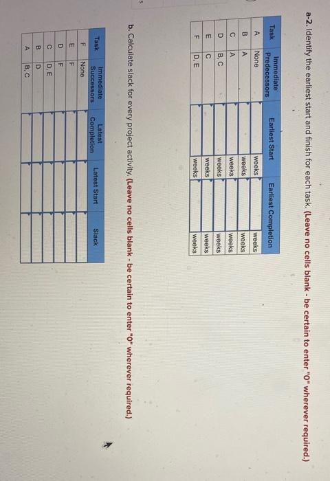 Problem 15-9 (Algo) Given the following project