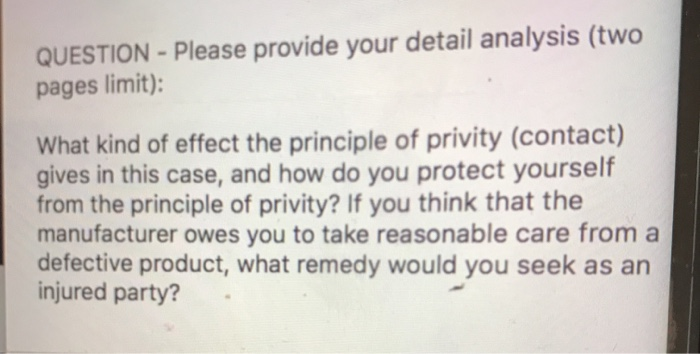 QUESTION - Please provide your detail analysis