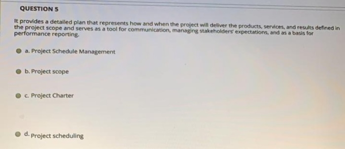 QUESTIONS It provides a detailed plan that