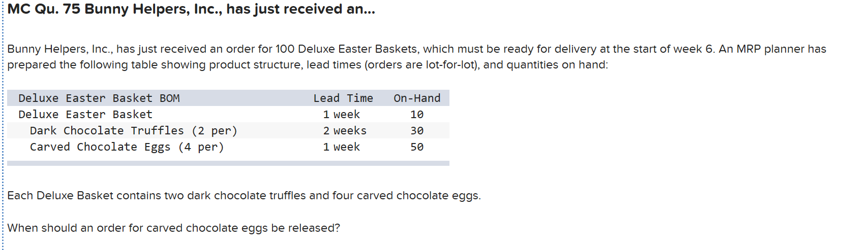 ******Also, can you explain how producing 50