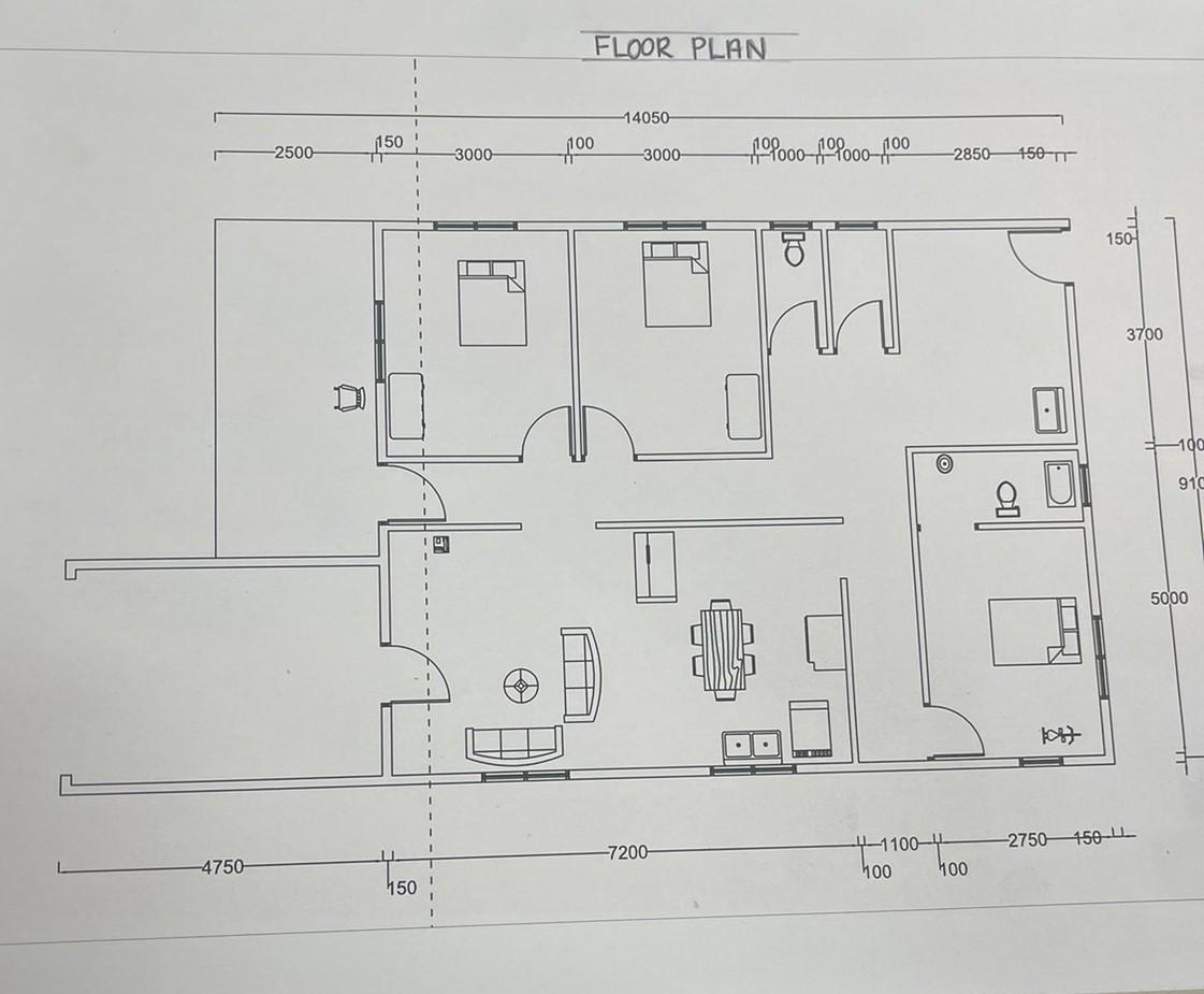 Draw the cross section using the diagram above on