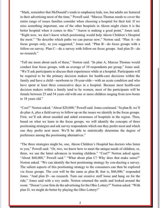 Kid Stuff? Determining the Best Positioning