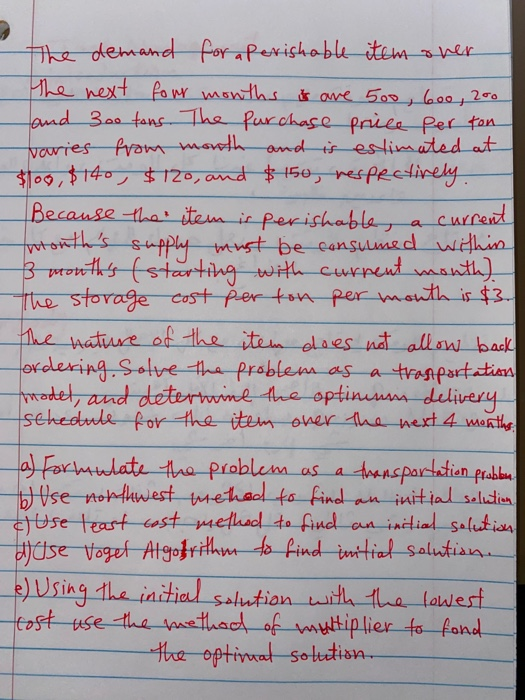 3. Problem 3 5. The demand for a perishable item