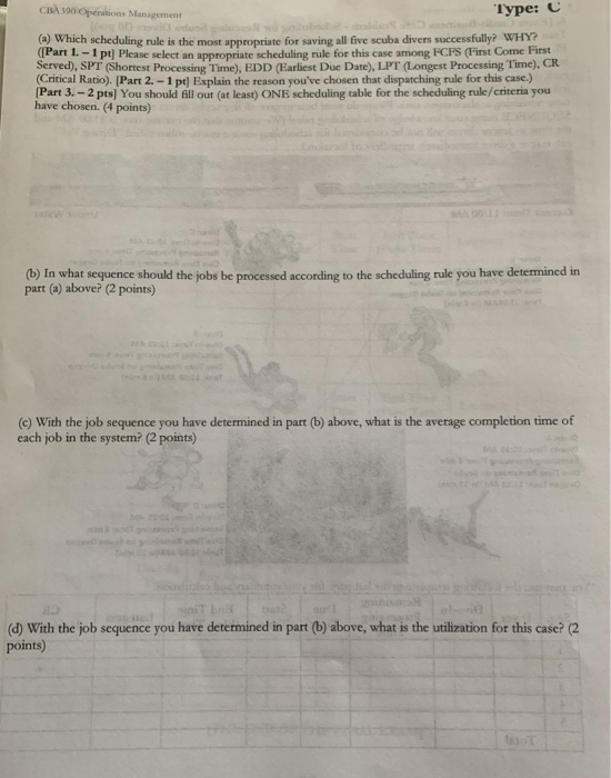 Type: C CA390 Operations Management 6. [Extra