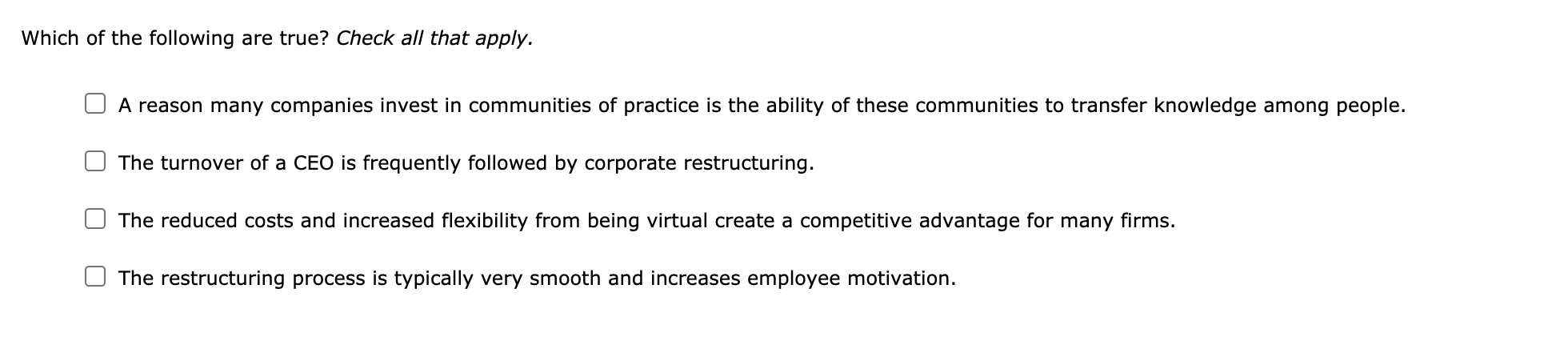 The reduced costs and increased flexibility from