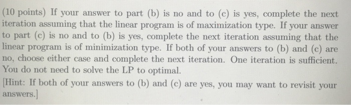 (25 points) The following tableau represents a
