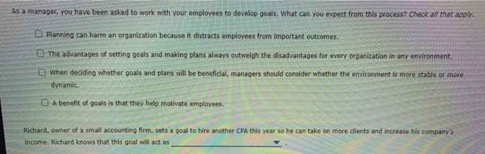 As a manager, you have been asked to work with