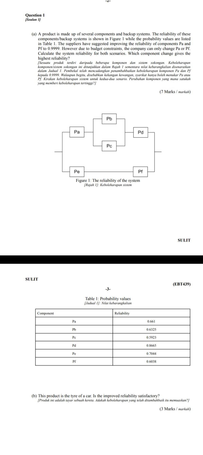 quality control subject -2- Question 1 /Soalan 11