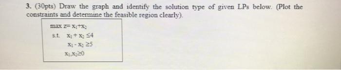 3. (30pts) Draw the graph and identify the