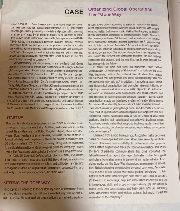 answer question 16-2 only CASE Organizing Global