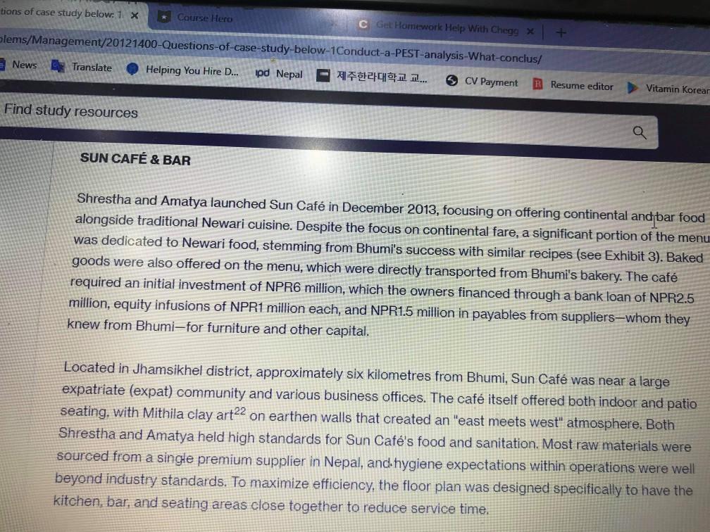 Q.1 What is sun cafe's value proposition? does