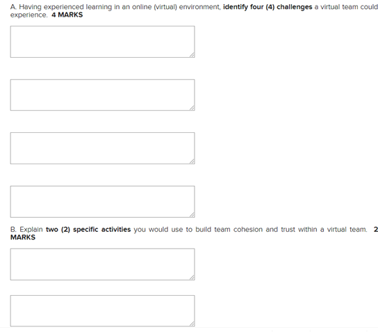 A. Having experienced learning in an online