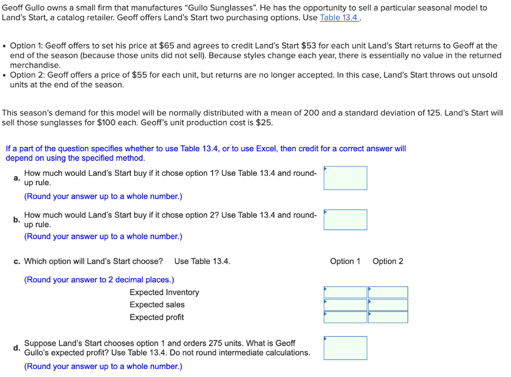 Geoff Gullo owns a small firm that manufactures