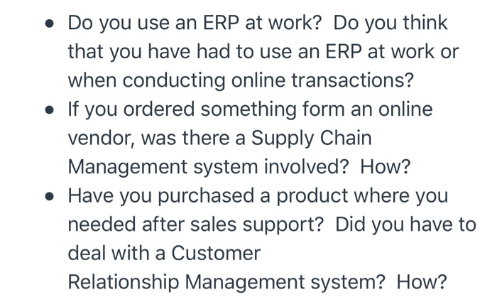 Do you use an ERP at work? Do you think that you