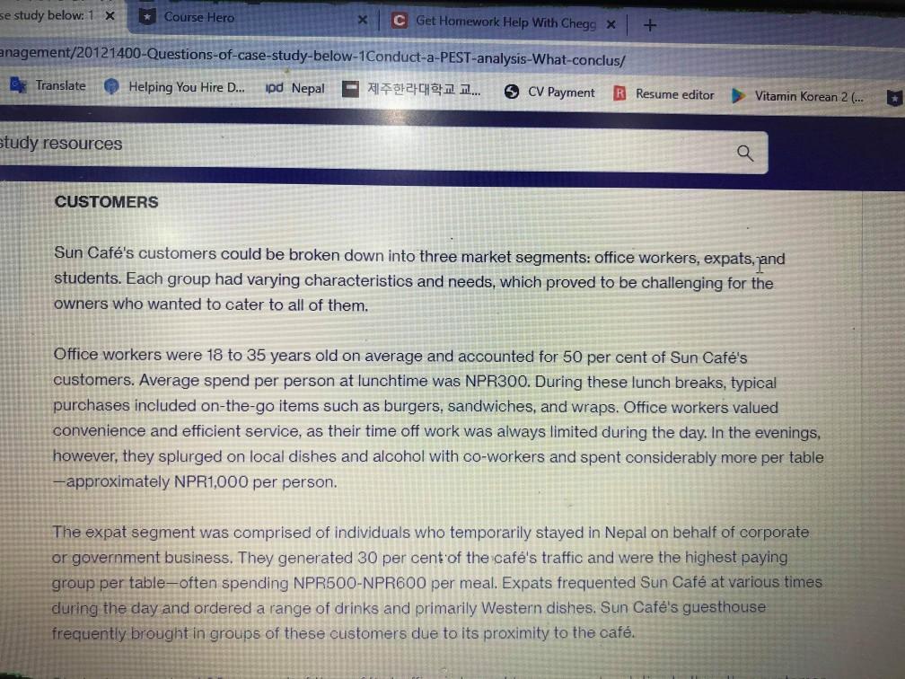 Q.1 What is sun cafe's value proposition? does