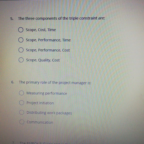 1. True or False: A Project is defined as being