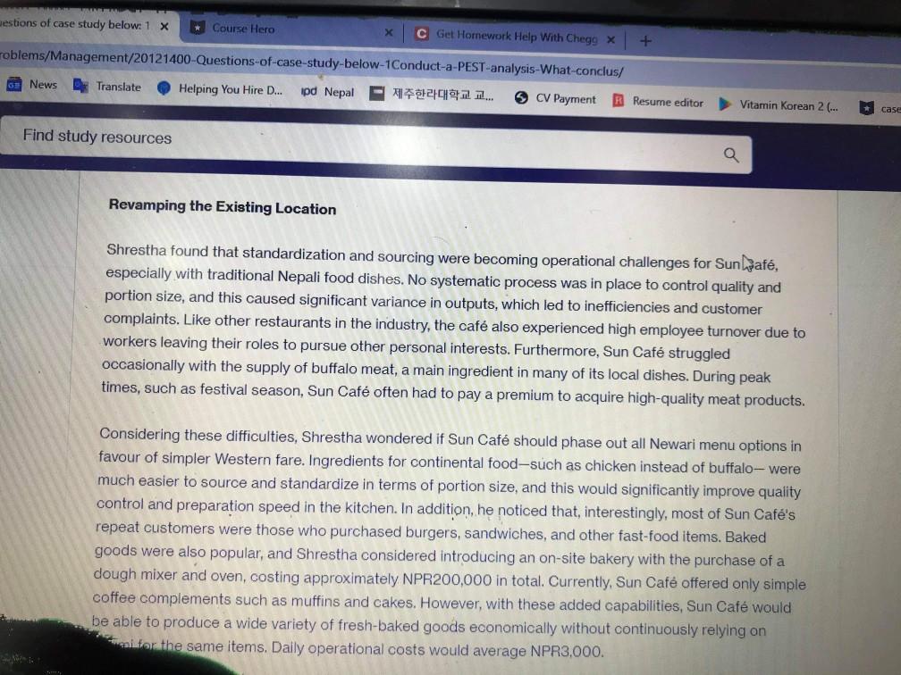 Q.1 What is sun cafe's value proposition? does