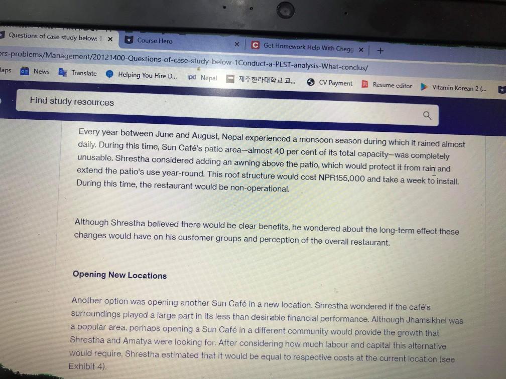 Q.1 What is sun cafe's value proposition? does