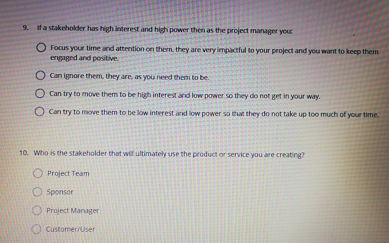 1. True or False: A Project is defined as being
