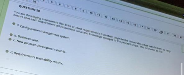 QUESTION 20 You are developing a document that is
