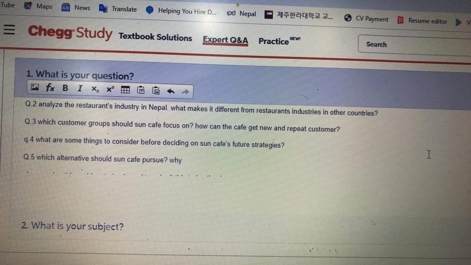 Q.1 What is sun cafe's value proposition? does