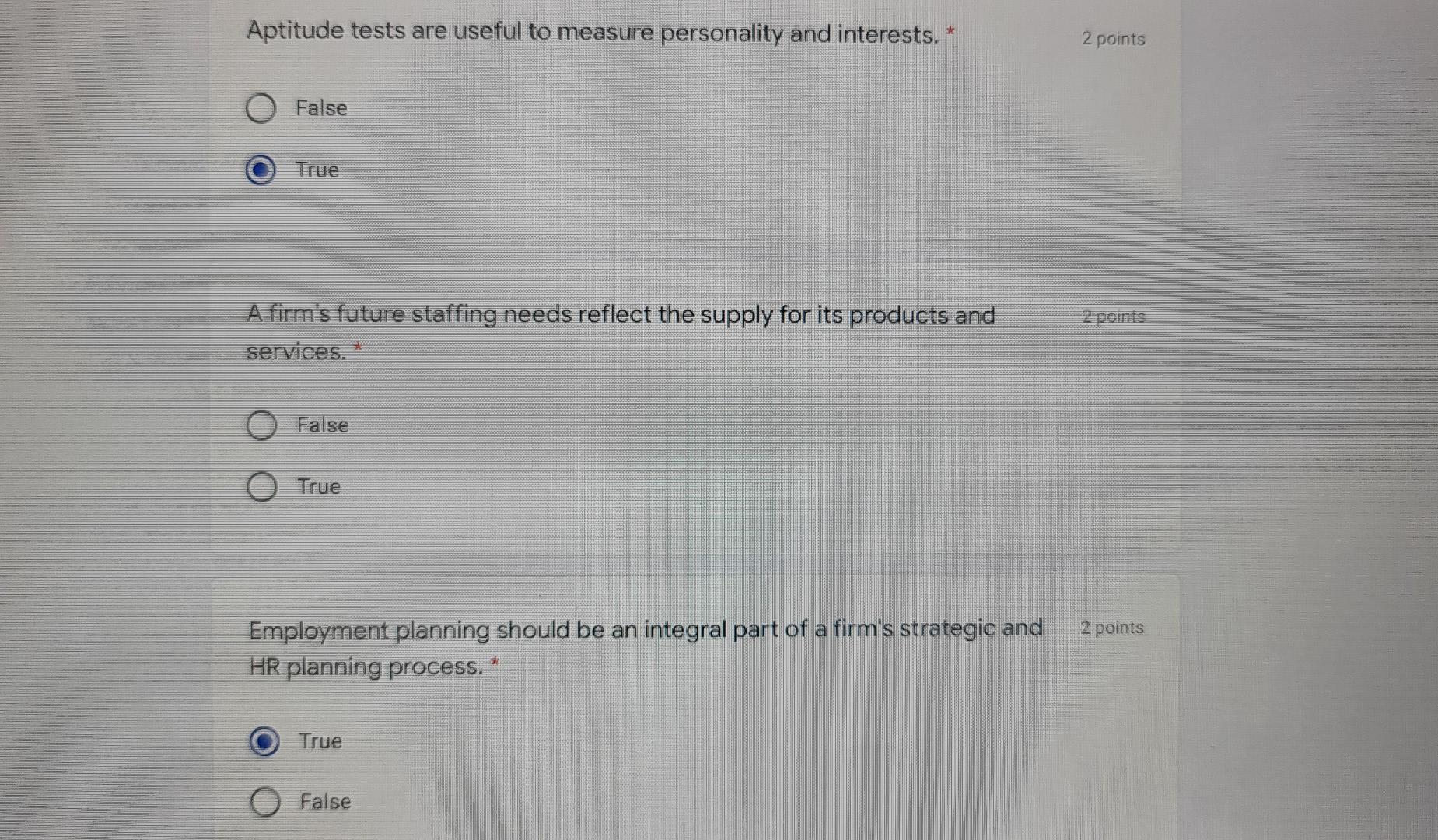 Aptitude tests are useful to measure personality