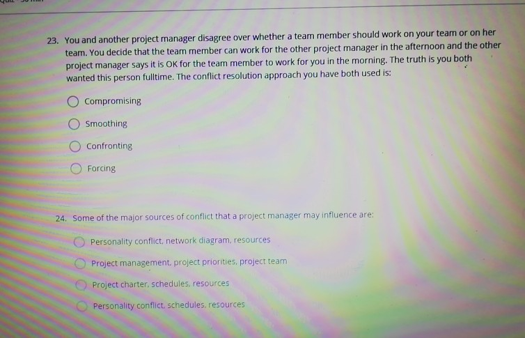 1. True or False: A Project is defined as being