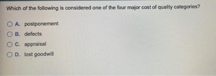 Which of the following is considered one of the