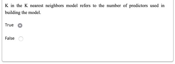 K in the K nearest neighbors model refers to the