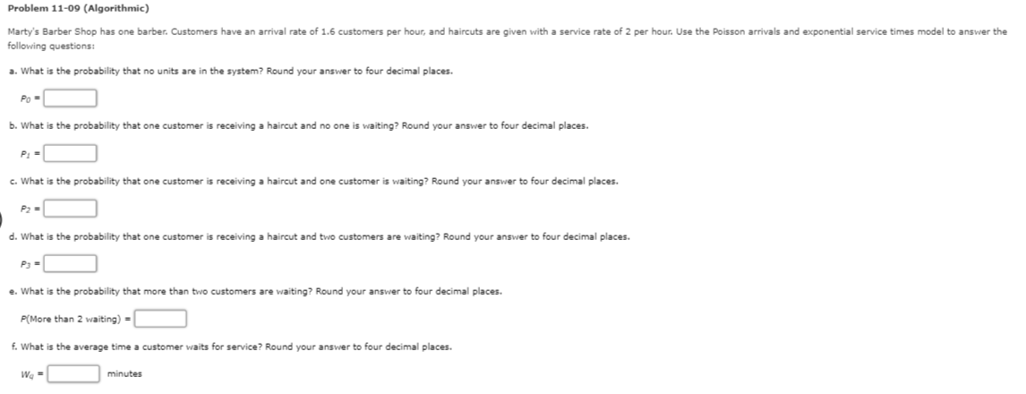 Need answers for part e and f only ! Problem