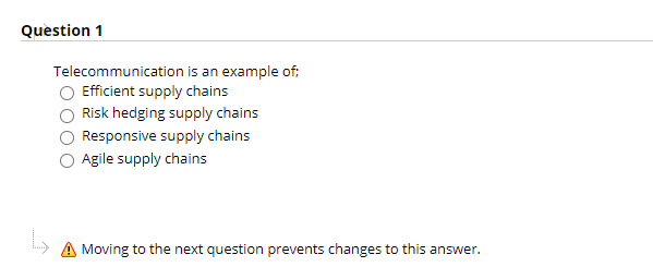 Question 1 Telecommunication is an example of;