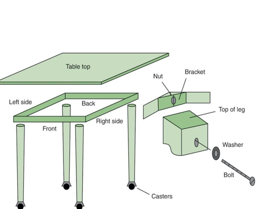 The assembly drawing below shows the component