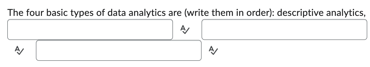 The four basic types of data analytics are (write