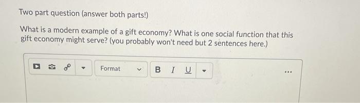 Two part question (answer both parts!) What is a