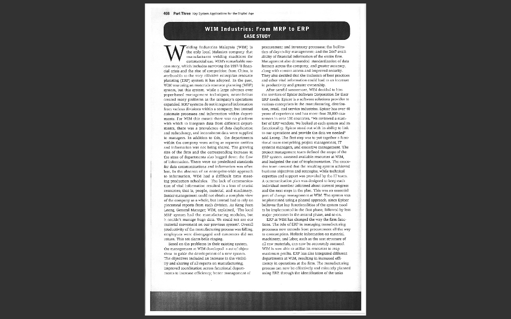 408 Part Three Key System Application for the