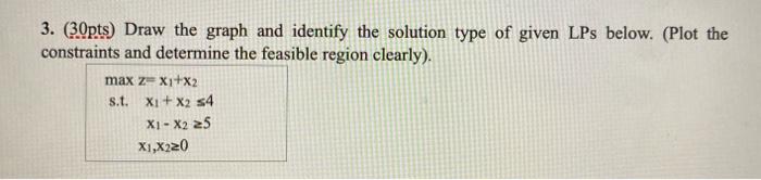 3. (30pts) Draw the graph and identify the