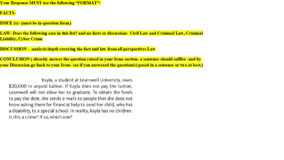 Your Response MUST use the following "FORMAT":