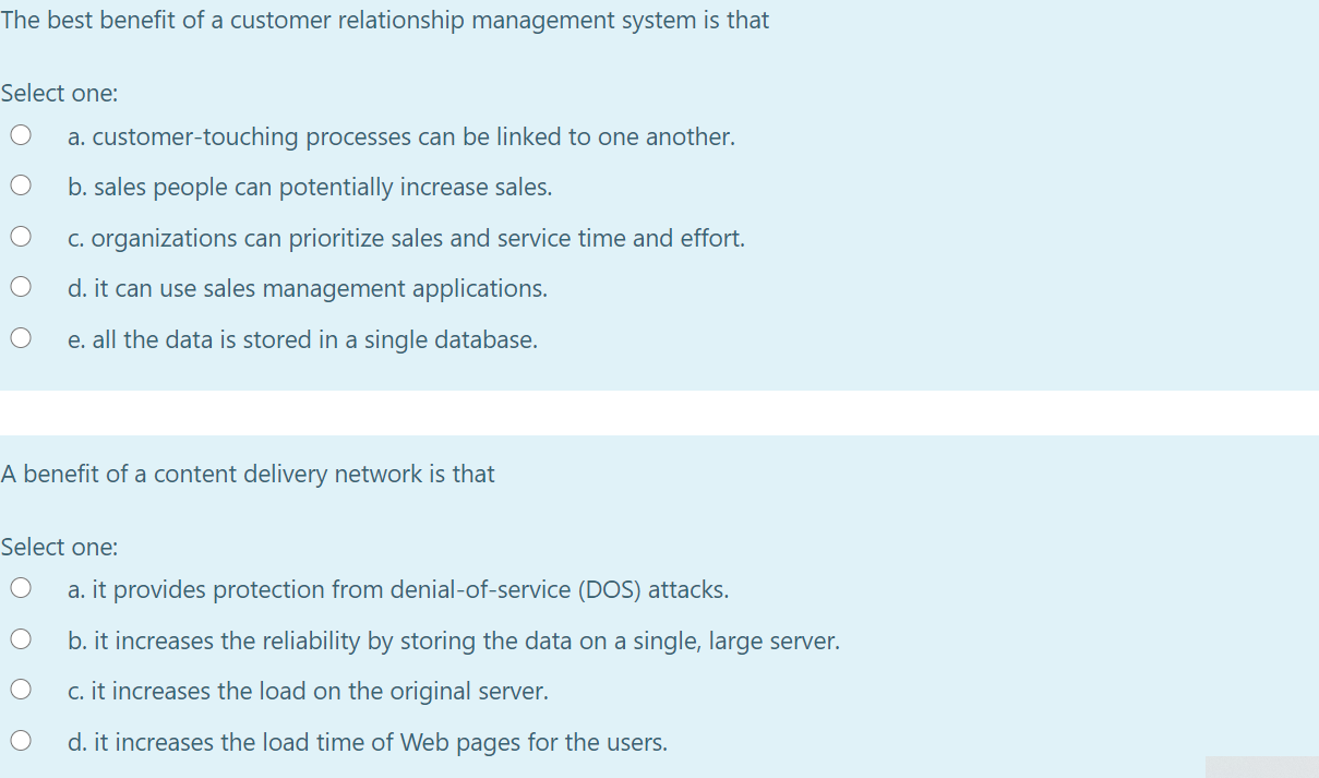 The best benefit of a customer relationship