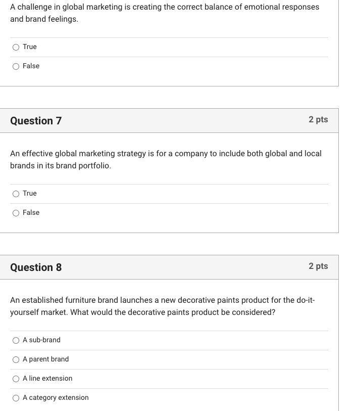 A challenge in global marketing is creating the