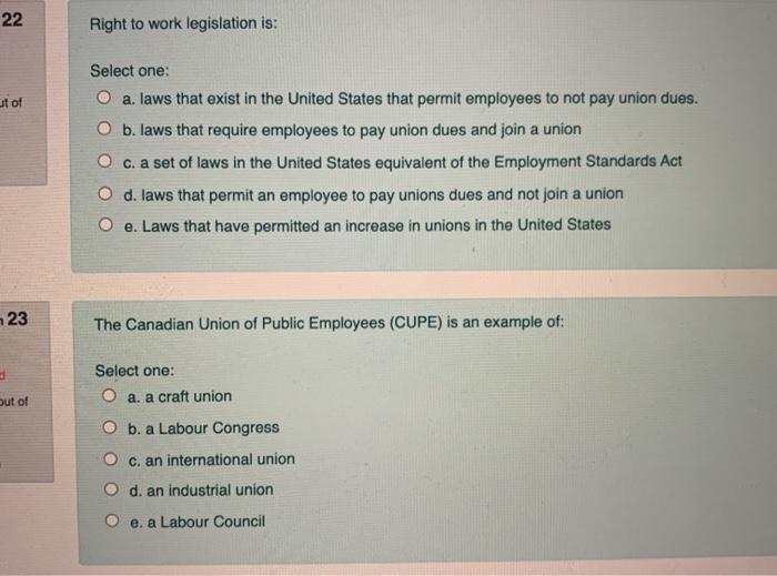 28 Labour relations legislation provides rules