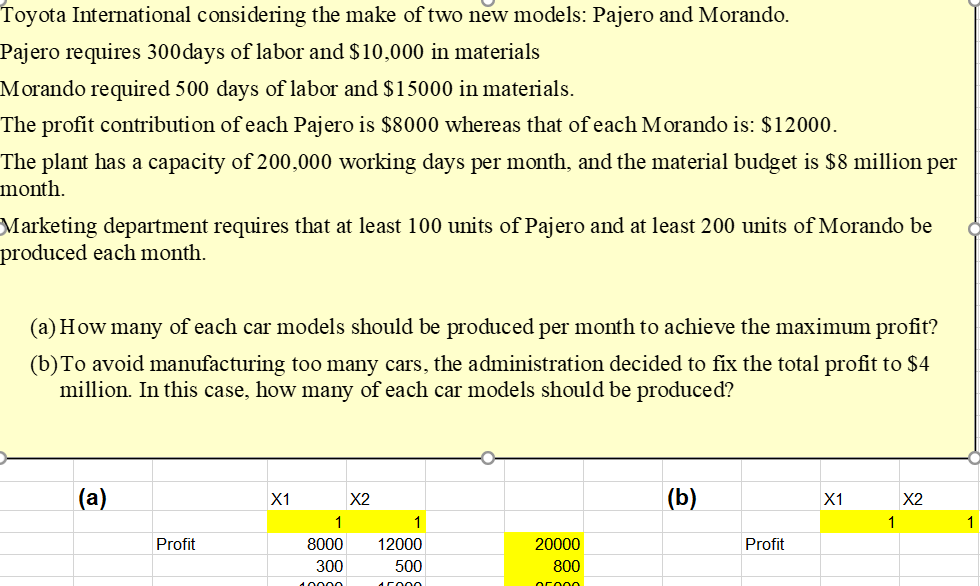 Can you please tell me how is it solved on excel