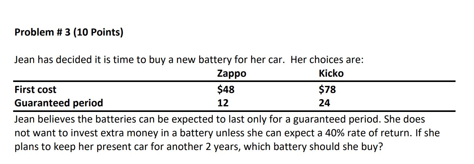 intro to industrial engineering class hw Problem