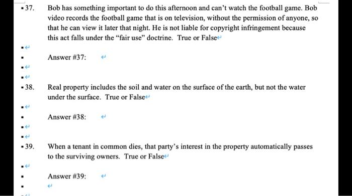 .37. Bob has something important to do this