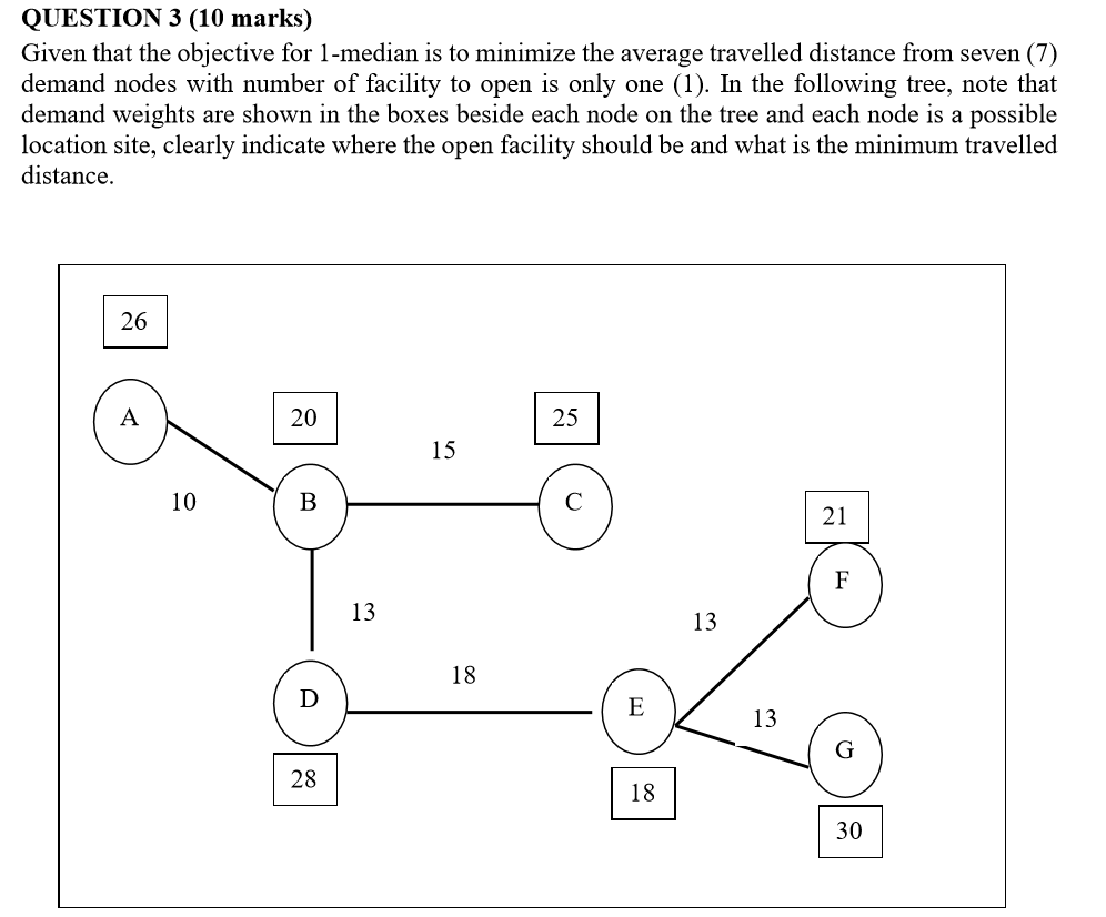 URGENT ANSWER PLEASE QUESTION 3 (10 marks) Given